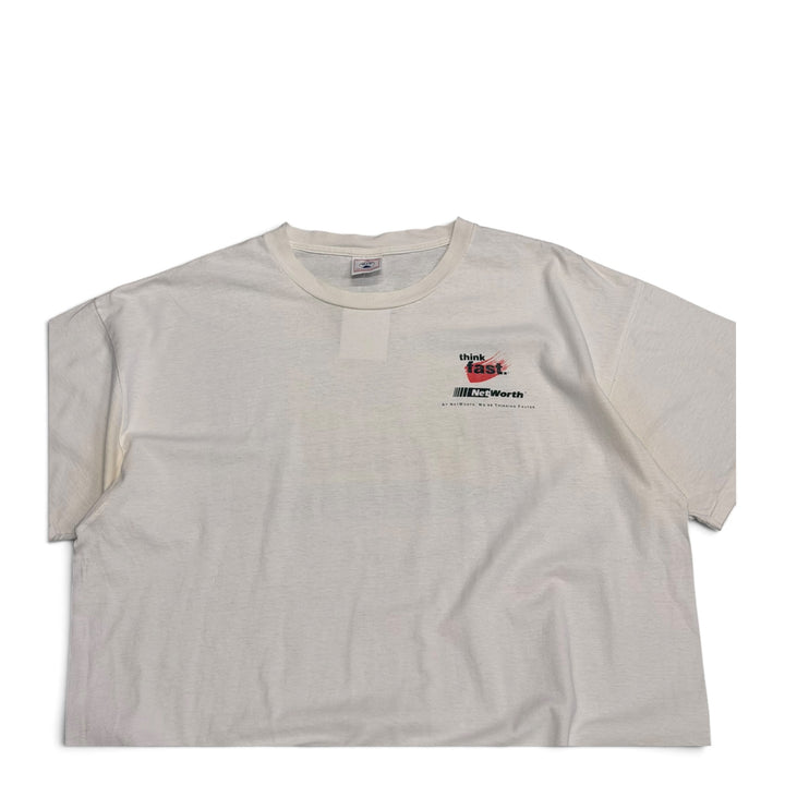 90’s Vintage Networth White Graphic T-Shirt (XL)
