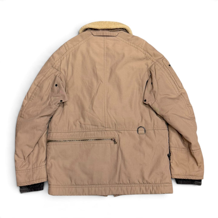Vintage Prada Sport AW2000 Beige Ski Sherpa Collared Jacket (L)