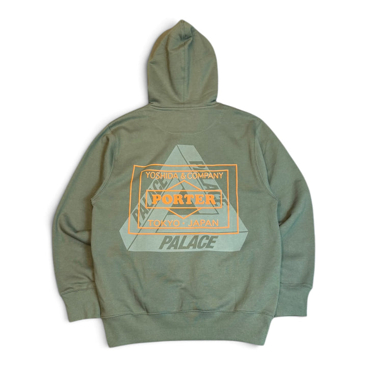 Palace x Porter Green Khaki Pullover Hoodie (M)
