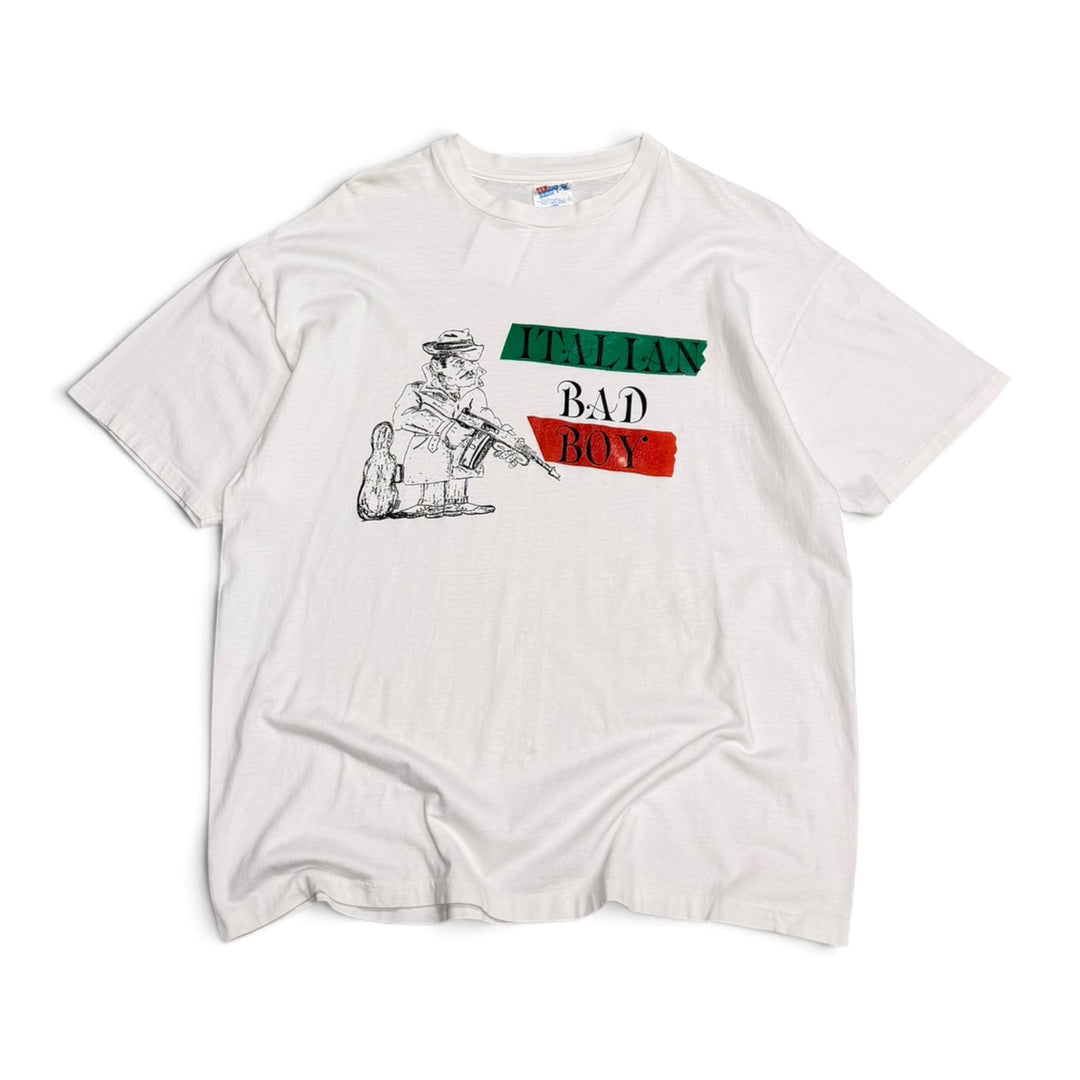 Vintage Italian Bad Boy Graphic T shirt White (XL)