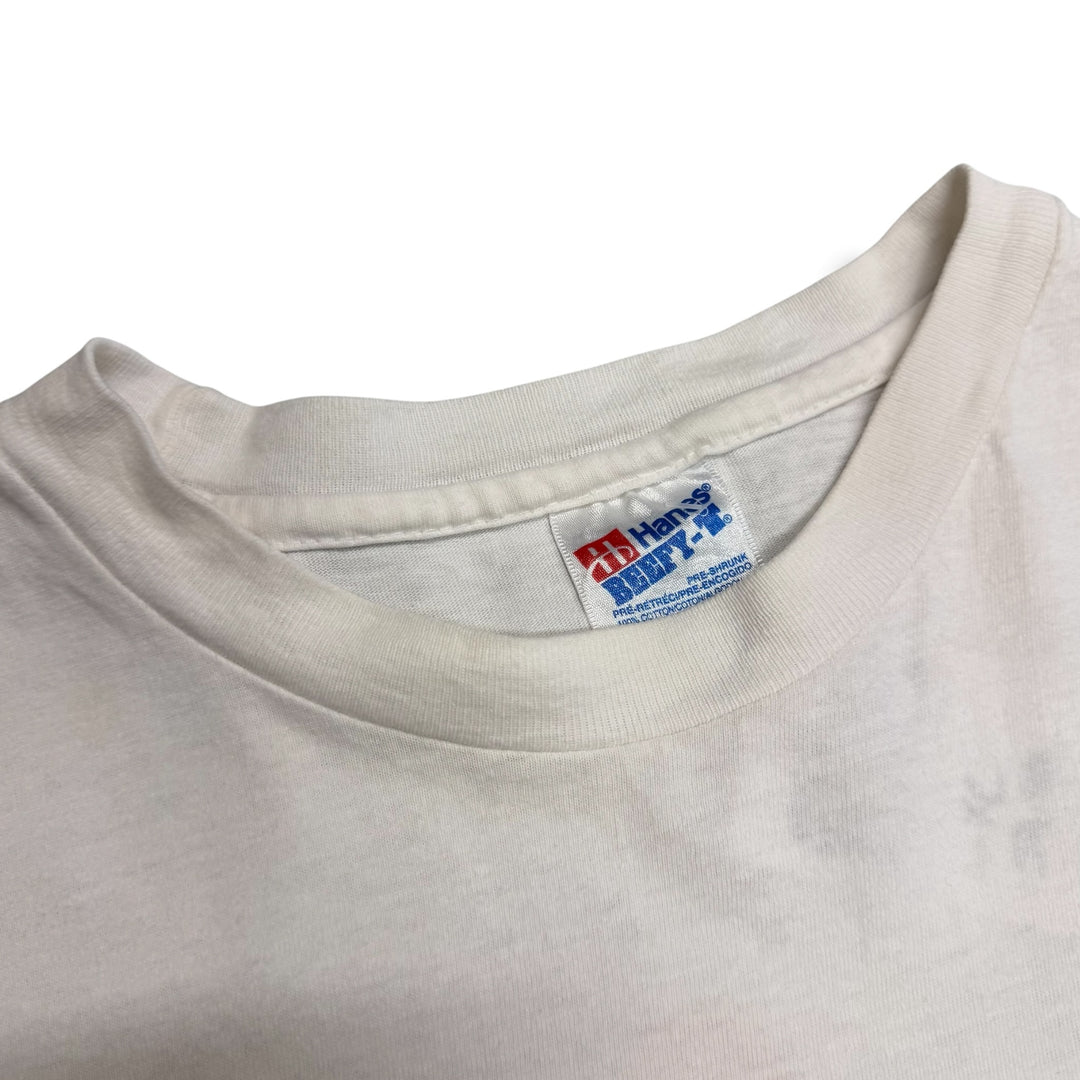 Vintage Cowboy Hoops Graphic T shirt White (XL)