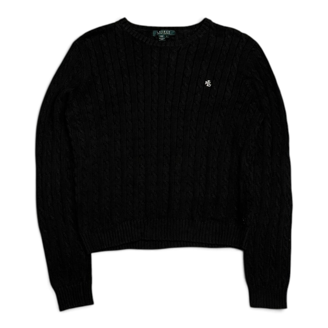 Vintage Polo Ralph Lauren Cable Knit Black (L)