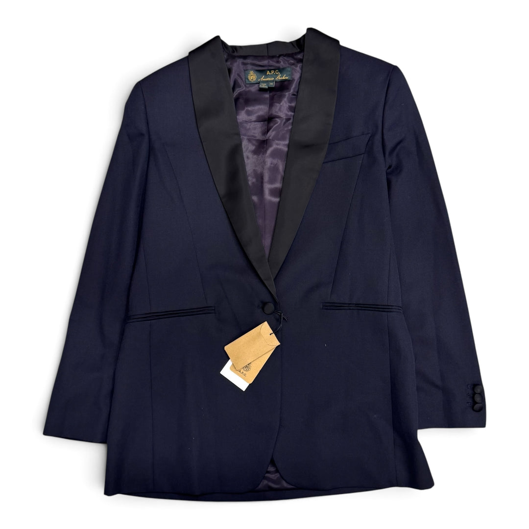 A.P.C. Anastasia Barbieri Navy Blazer & Trouser Suit Set (38)
