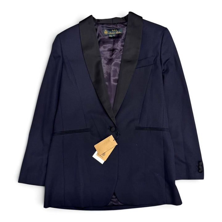 A.P.C. Anastasia Barbieri Navy Blazer & Trouser Suit Set (38)