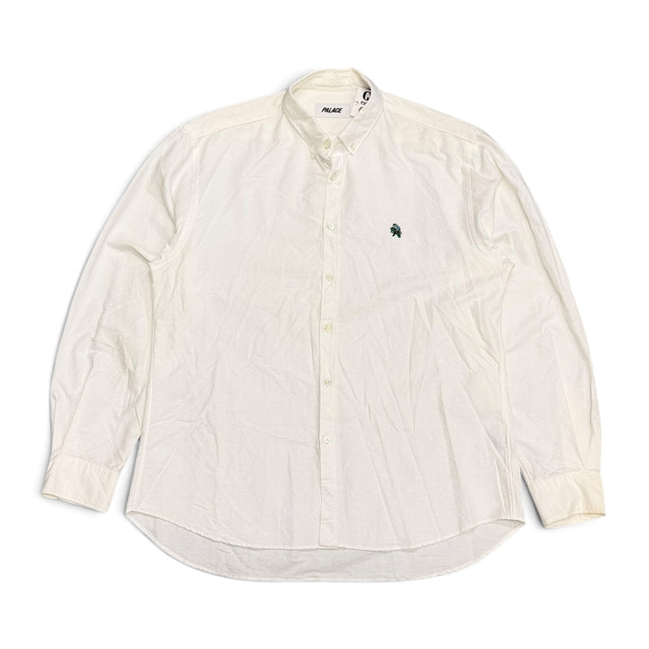 Palace White Long Sleeve Parrot Embroidered Shirt (XL)