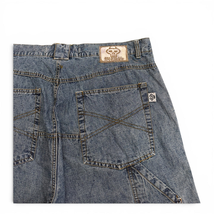 Vintage Wambo 90's Baggy Denim Shorts Blue (36")