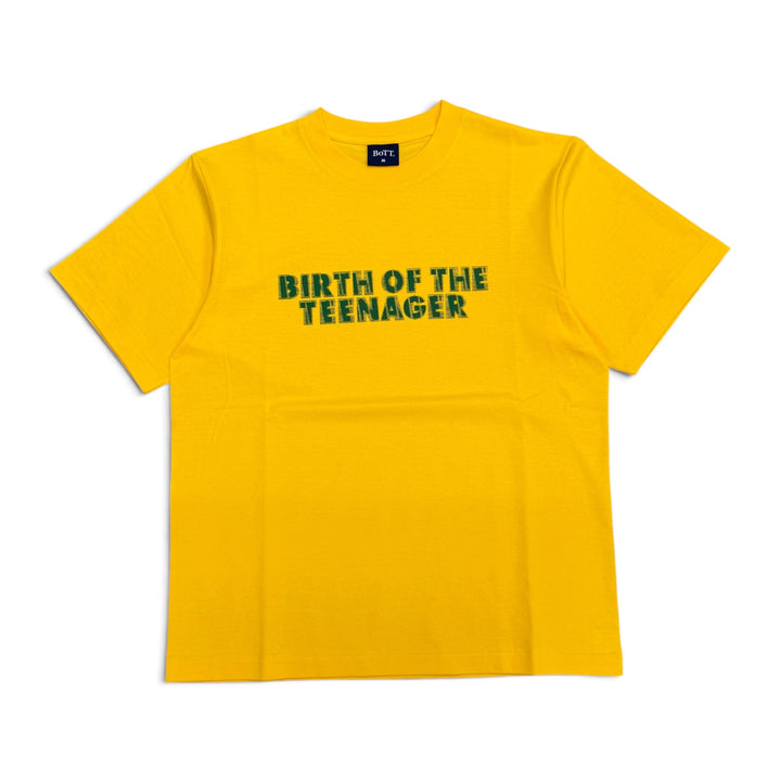 Bott Yellow Spell Out Graphic T-Shirt (M)