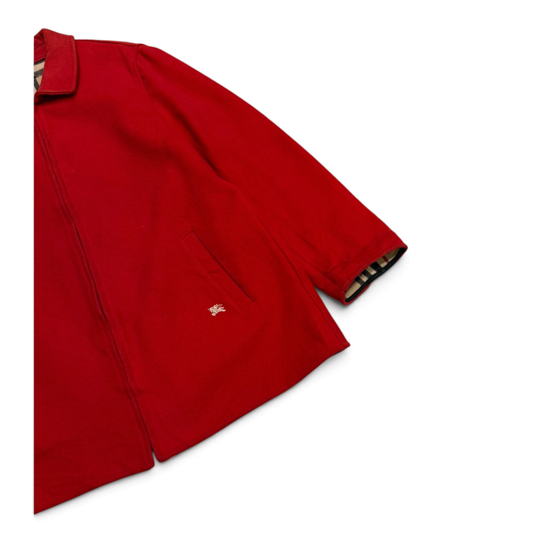 Vintage Burberry Zip Up Jacket Red (M)