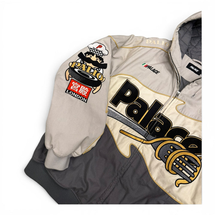 Palace Cream & Grey Pasta Hooded Heavyweight Jacket (L)
