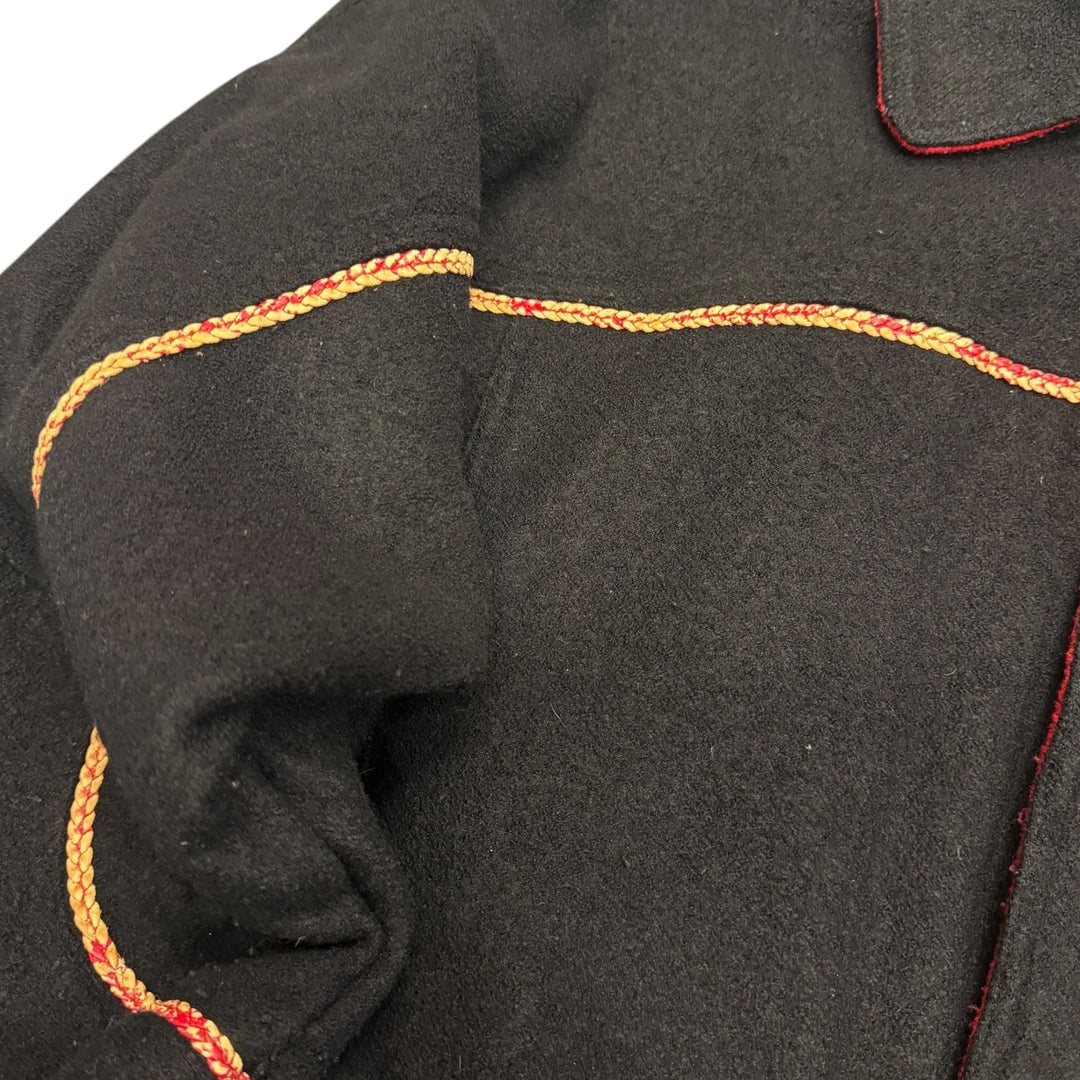 Vintage Avirex Black Fleece King Casino Bomber Jacket (XXL)