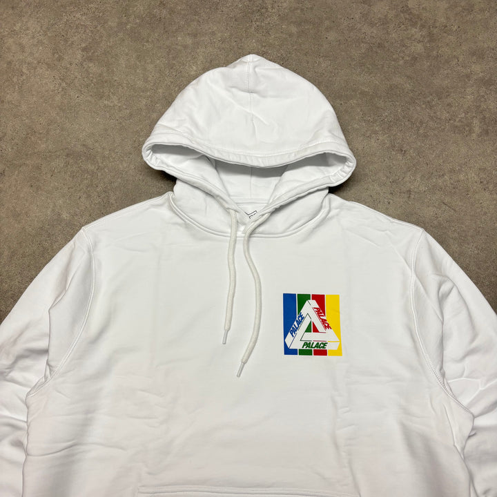 Palace Tri-Emb White Pullover Hoodie (XL)