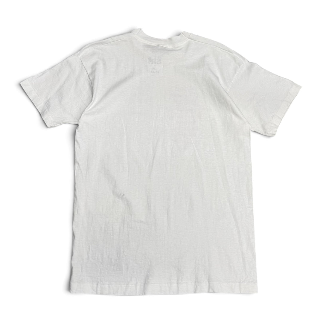 Vintage Single Stitch Women And Men Graphic T shirt White (XL)