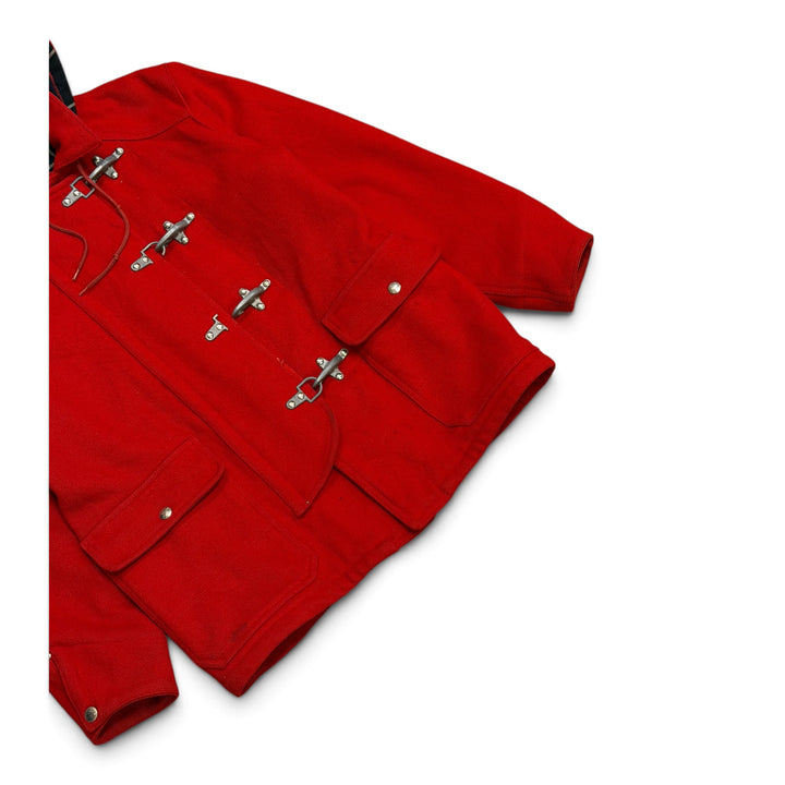 Vintage Polo Ralph Lauren Fireman Clasp Hooded Jacket Red (L)