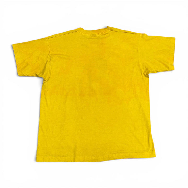 90's Vintage Raisin Hell Yellow Graphic T-Shirt (XL)