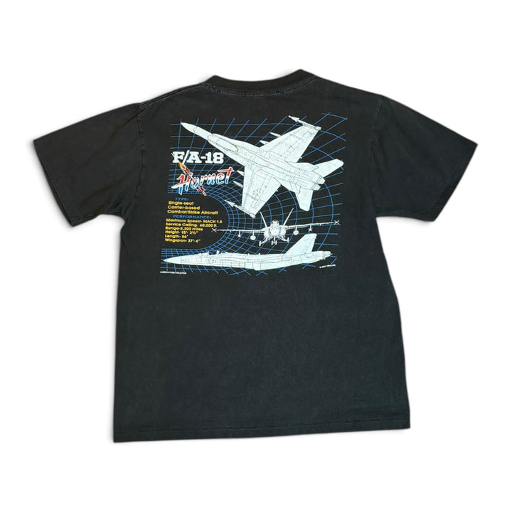 1988 Vintage NKM American Hornet Black Graphic T-Shirt (M)