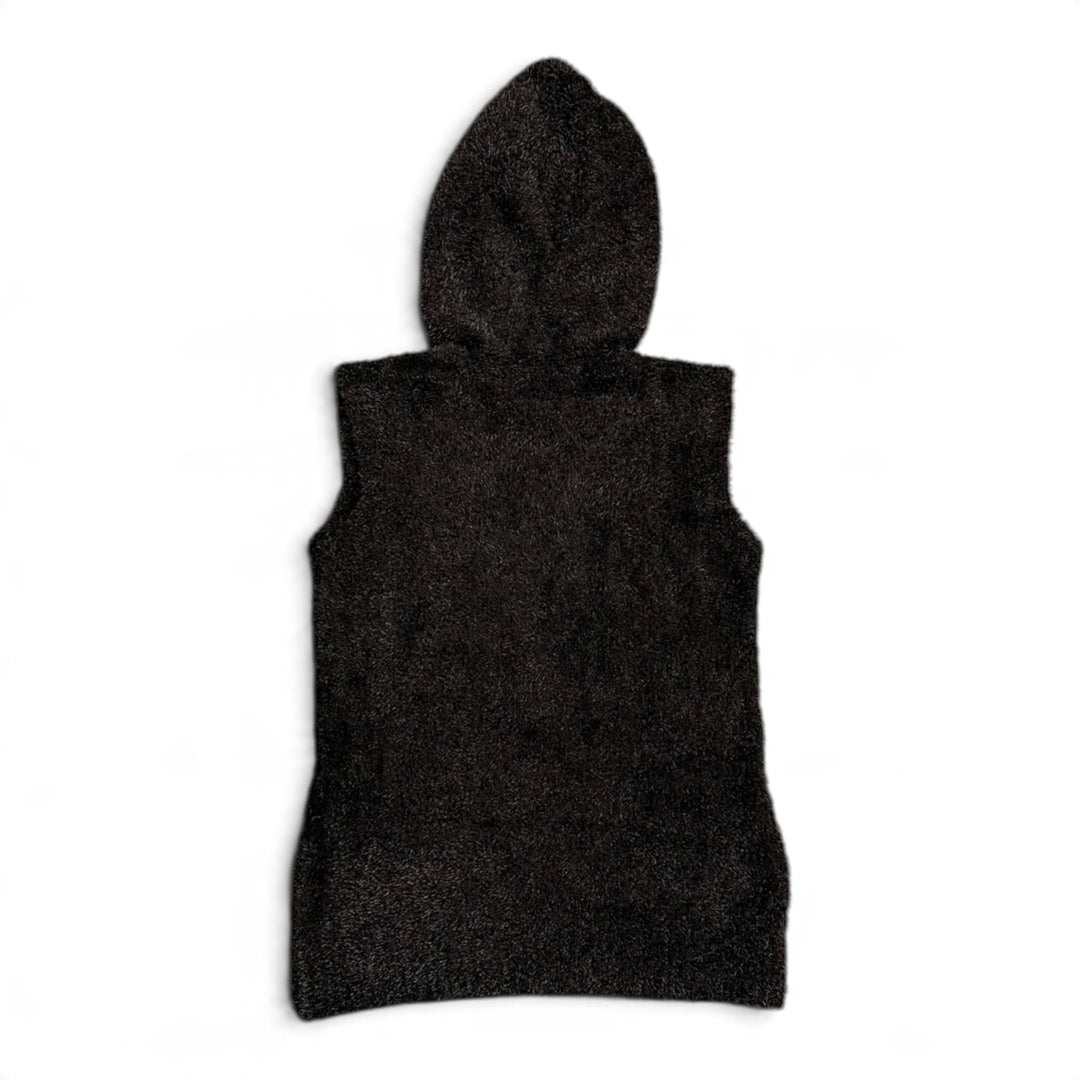 Vintage Issey Miyake Brown Hooded Fleece Vest (S)