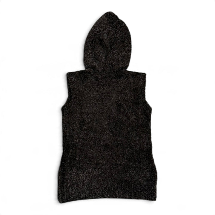 Vintage Issey Miyake Brown Hooded Fleece Vest (S)