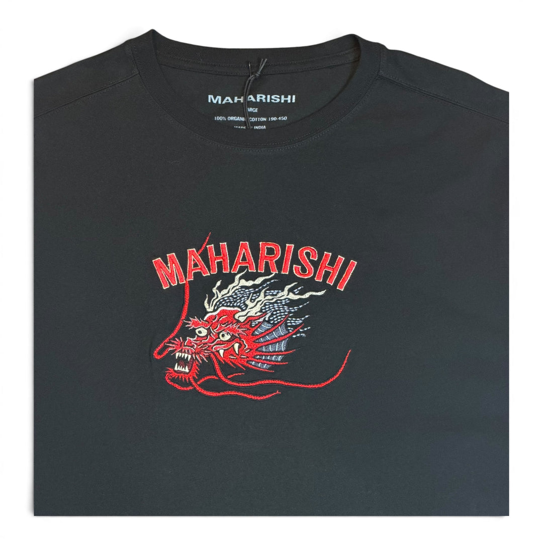 BNWT Maharishi Black Embroidered Dragon T-Shirt (L)