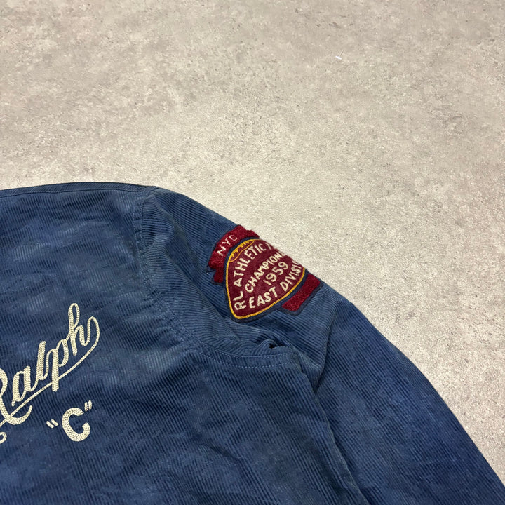 Vintage Polo Ralph Lauren Navy Varsity Corduroy Jacket (M)