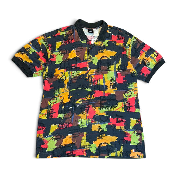 Rare 1992 Vintage Nike Micheal Jordan Multicoloured Patterned Polo Shirt (L)