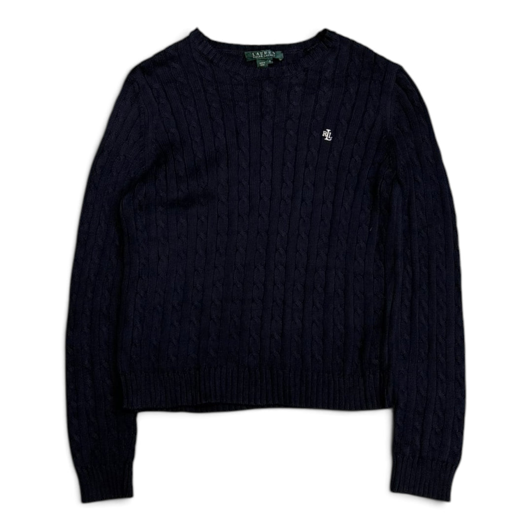 Vintage Polo Ralph Lauren Cable Knit Navy (L)
