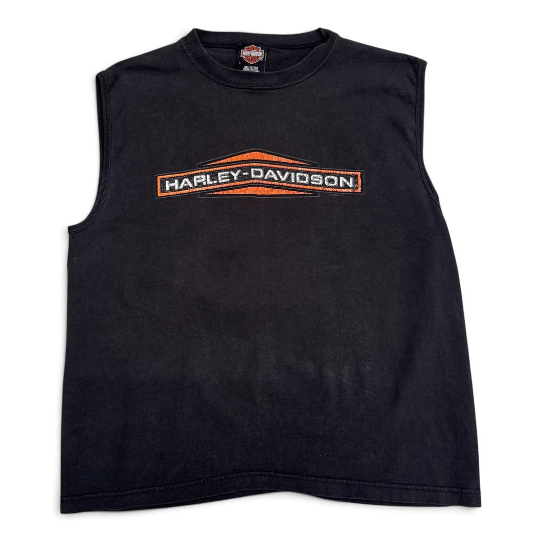 Harley Davidson Graphic Sleeveless T Shirt Black (L)