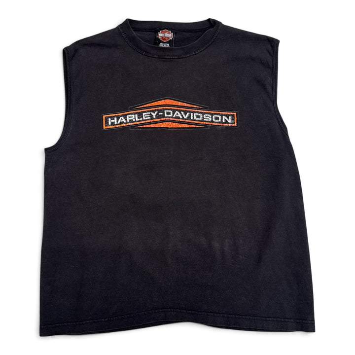 Harley Davidson Graphic Sleeveless T Shirt Black (L)