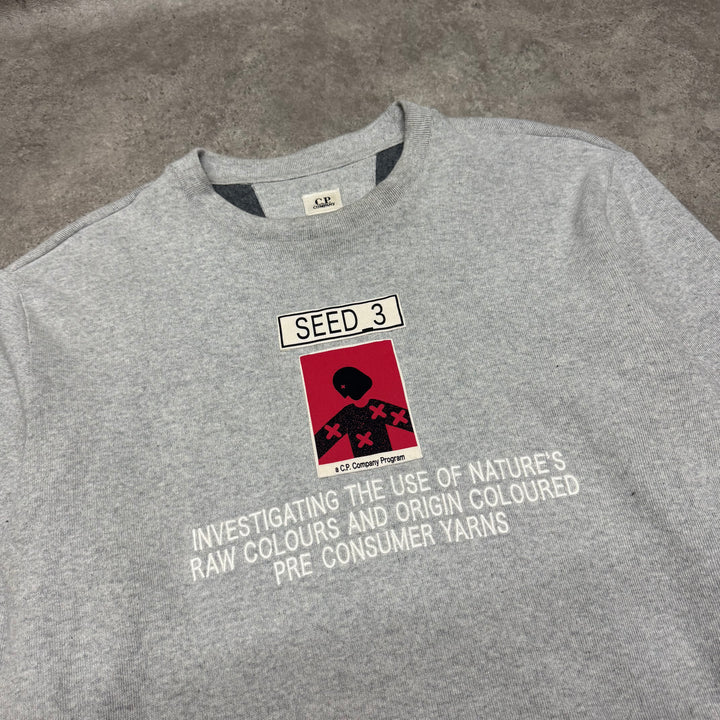 CP Company Grey Seed_3 Embroidered Sweatshirt (L)