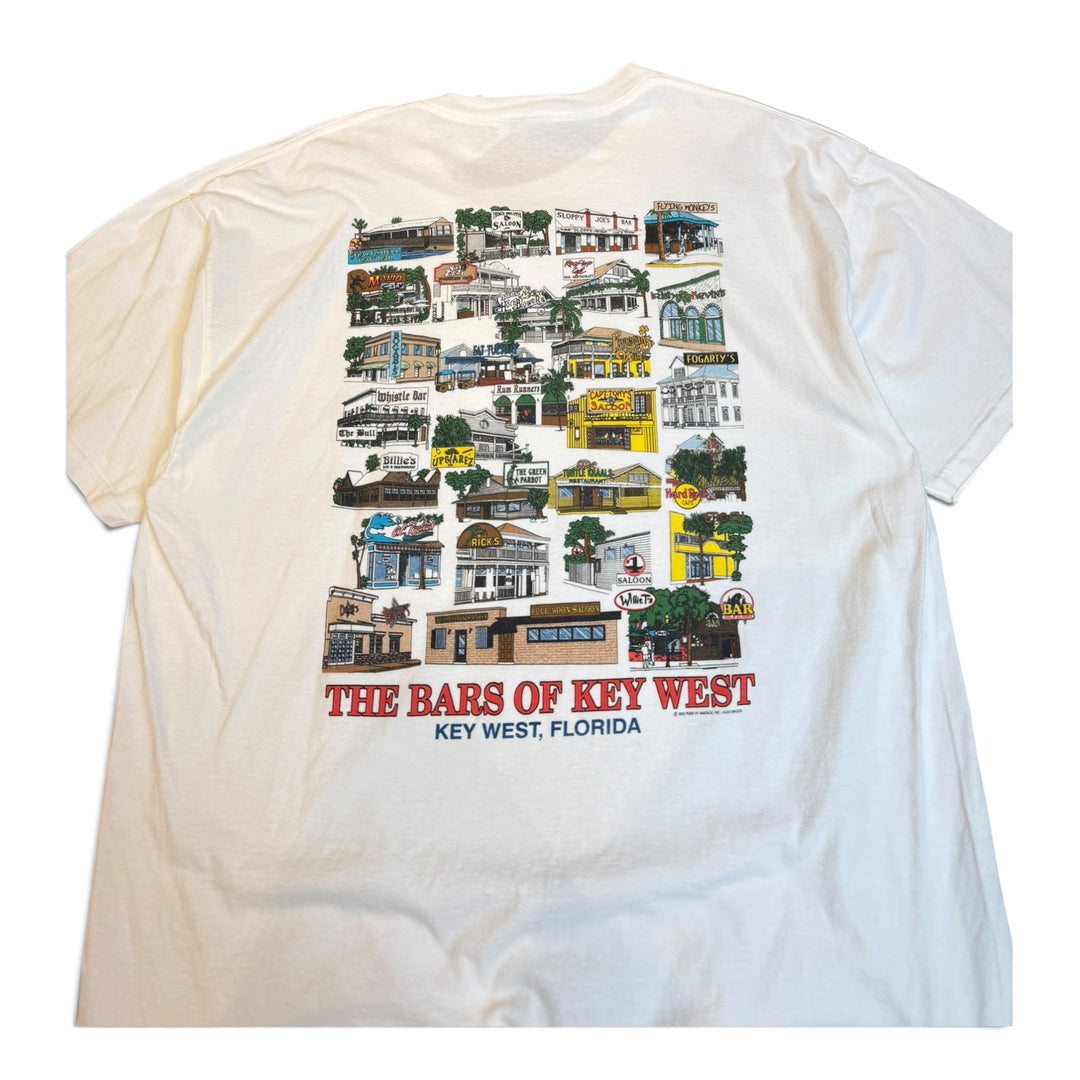 Vintage Key West Florida White Graphic T-Shirt (XXL)