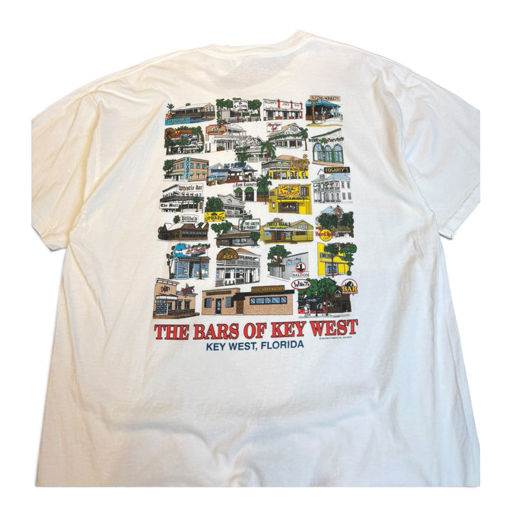 Vintage Key West Florida White Graphic T-Shirt (XXL)