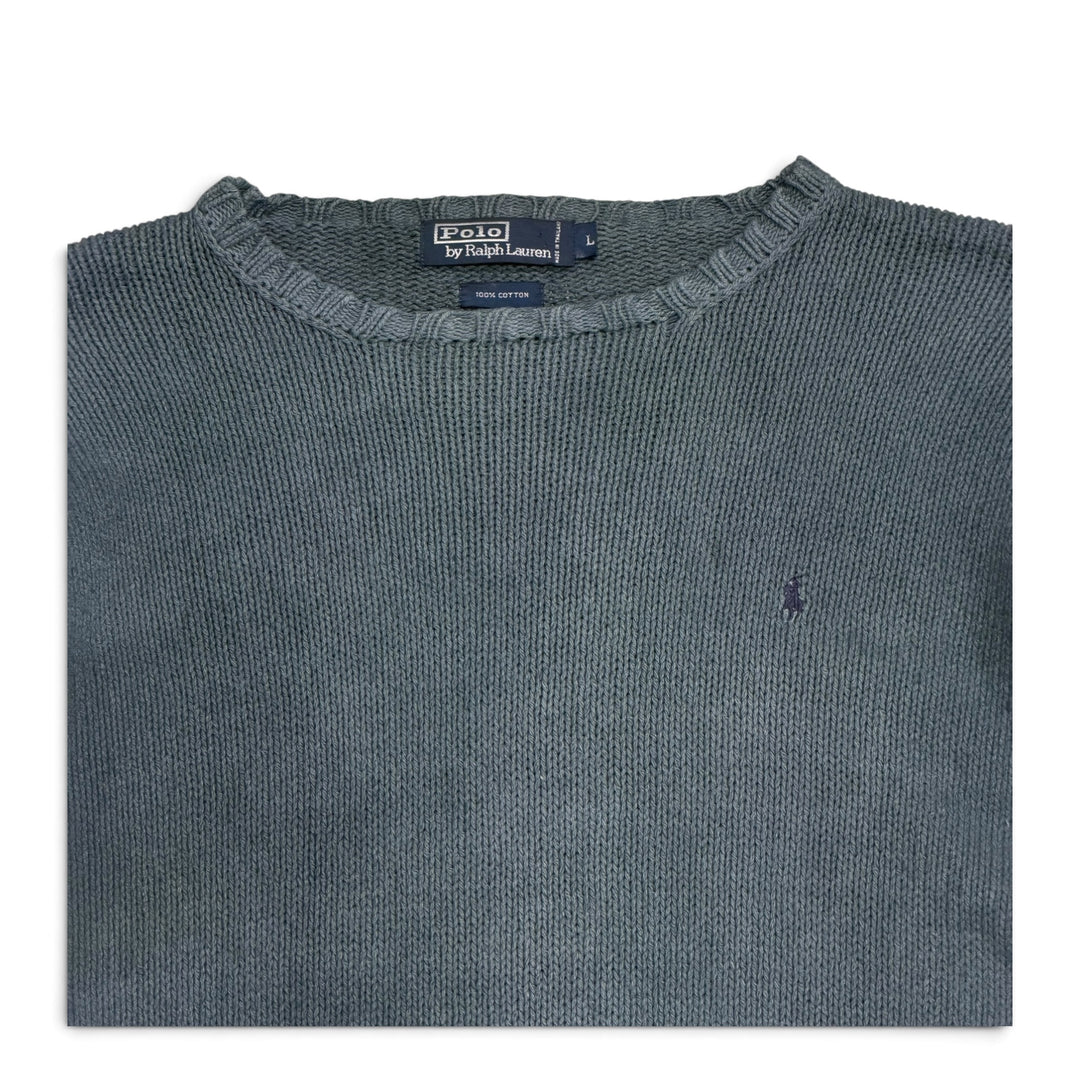 Vintage Polo Ralph Lauren Crew Neck  Knitted Jumper Blue (L)