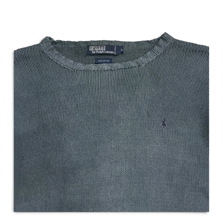 Vintage Polo Ralph Lauren Crew Neck  Knitted Jumper Blue (L)