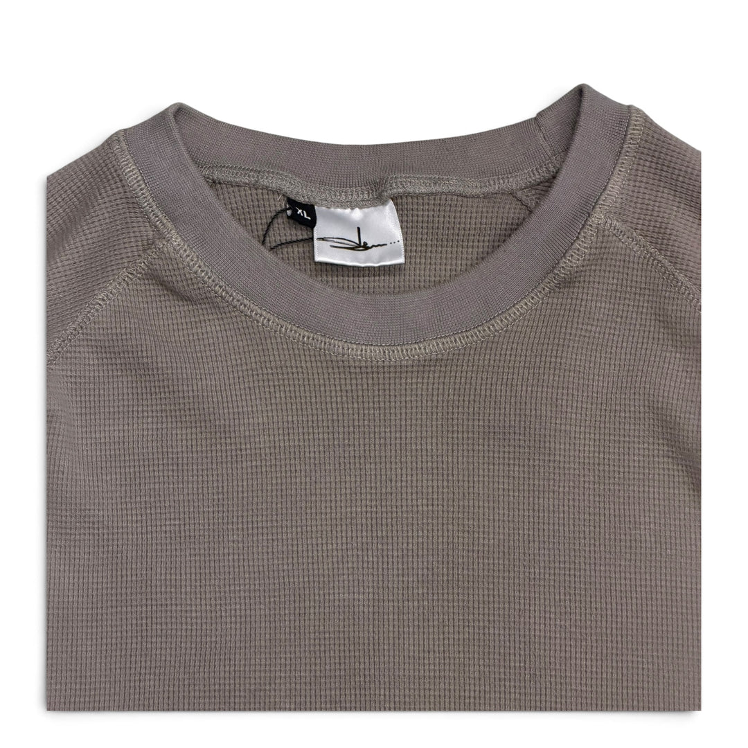 Slawn Graphic Waffle Long Sleeve Top Grey (XL)