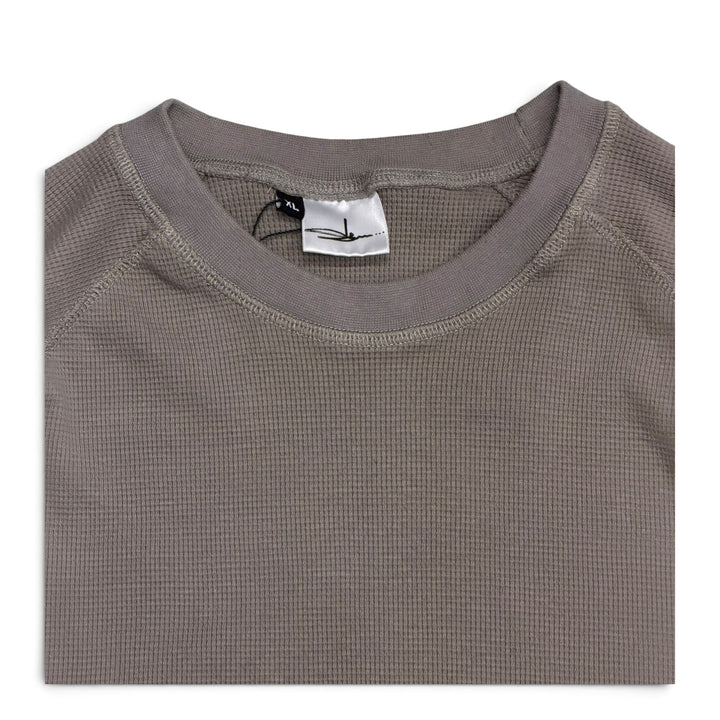 Slawn Graphic Waffle Long Sleeve Top Grey (XL)