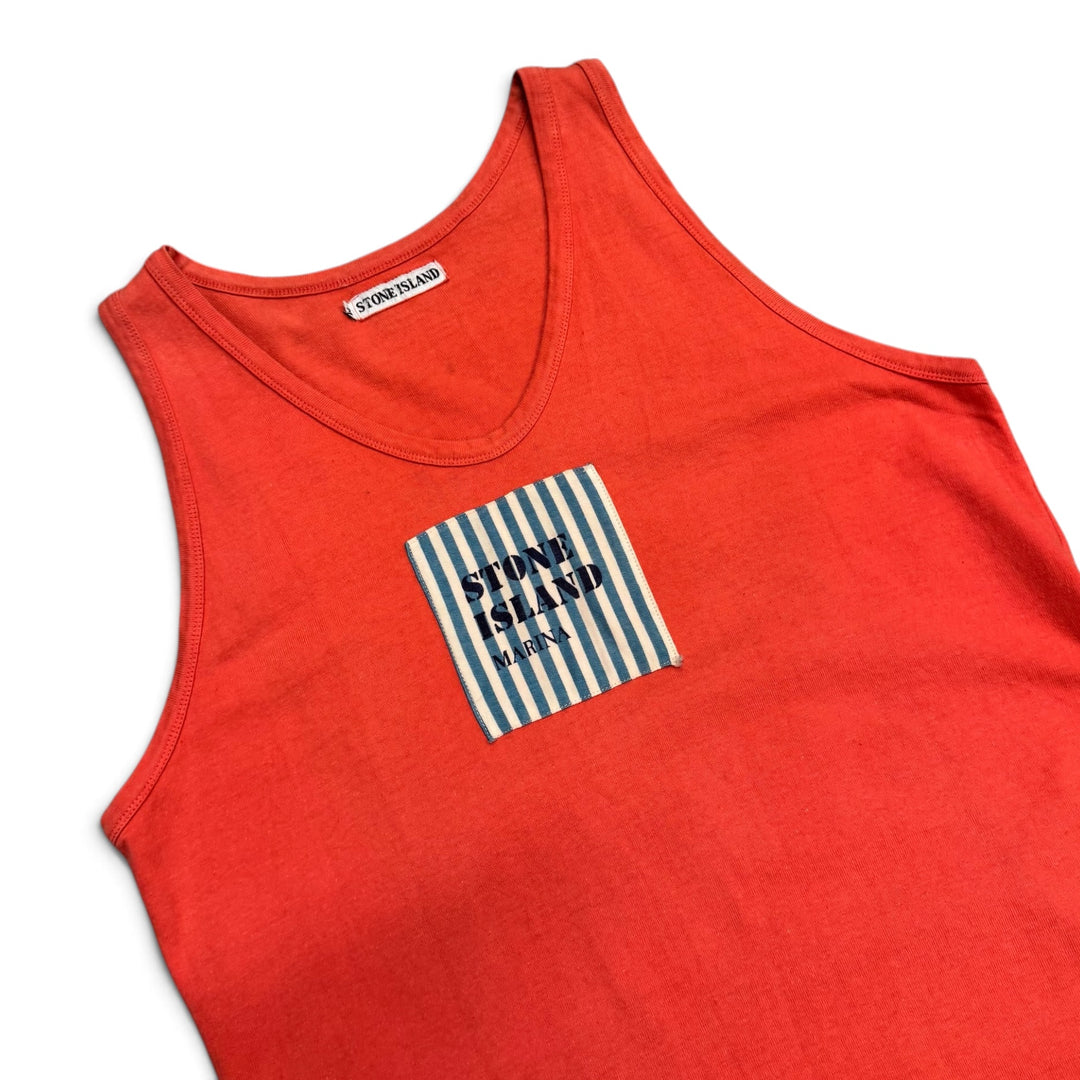80's Vintage Stone Island Marina Orange Vest (M)