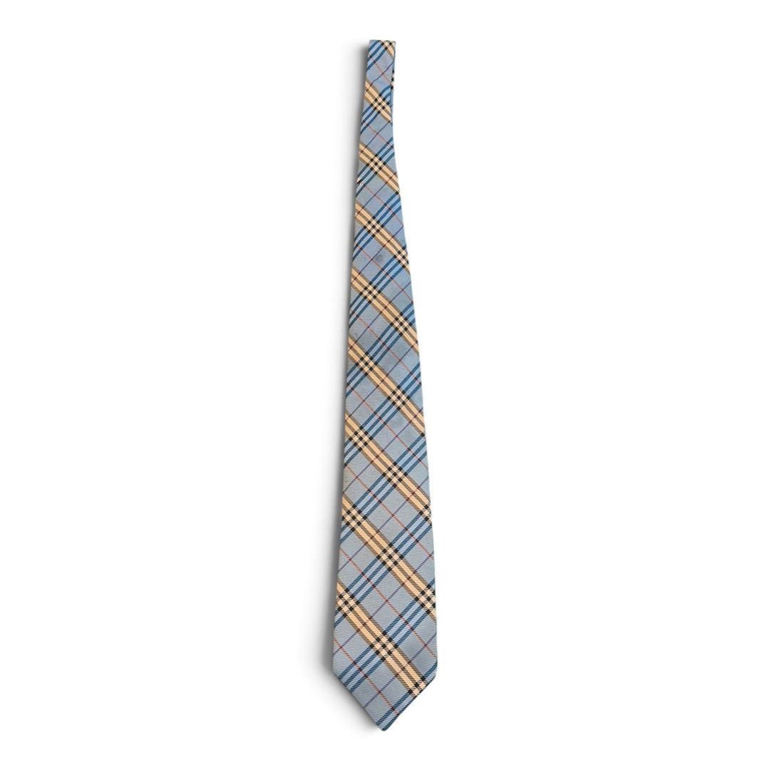 Vintage Burberry Blue Novacheck Tie