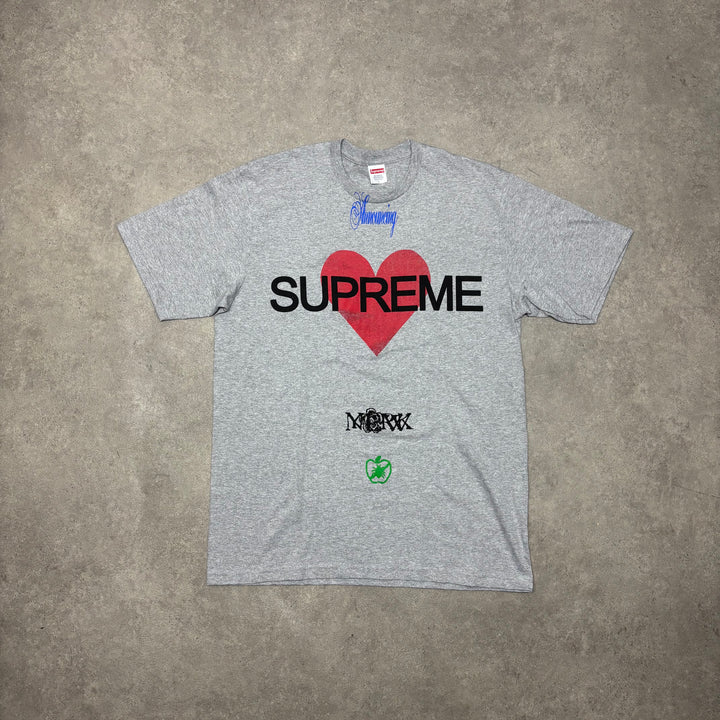 Supreme Announcing Grey Graphic T-Shirt (L)