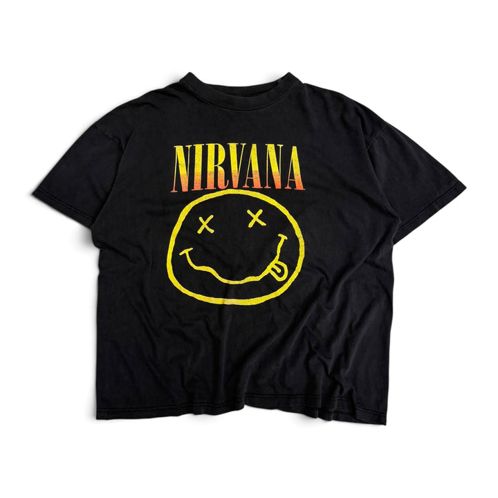 90's Vintage Nirvana Black Graphic T-Shirt (XL)