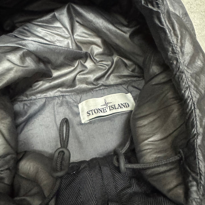Stone Island Dark Grey Garment Dyed Down Puffer Jacket (XL)