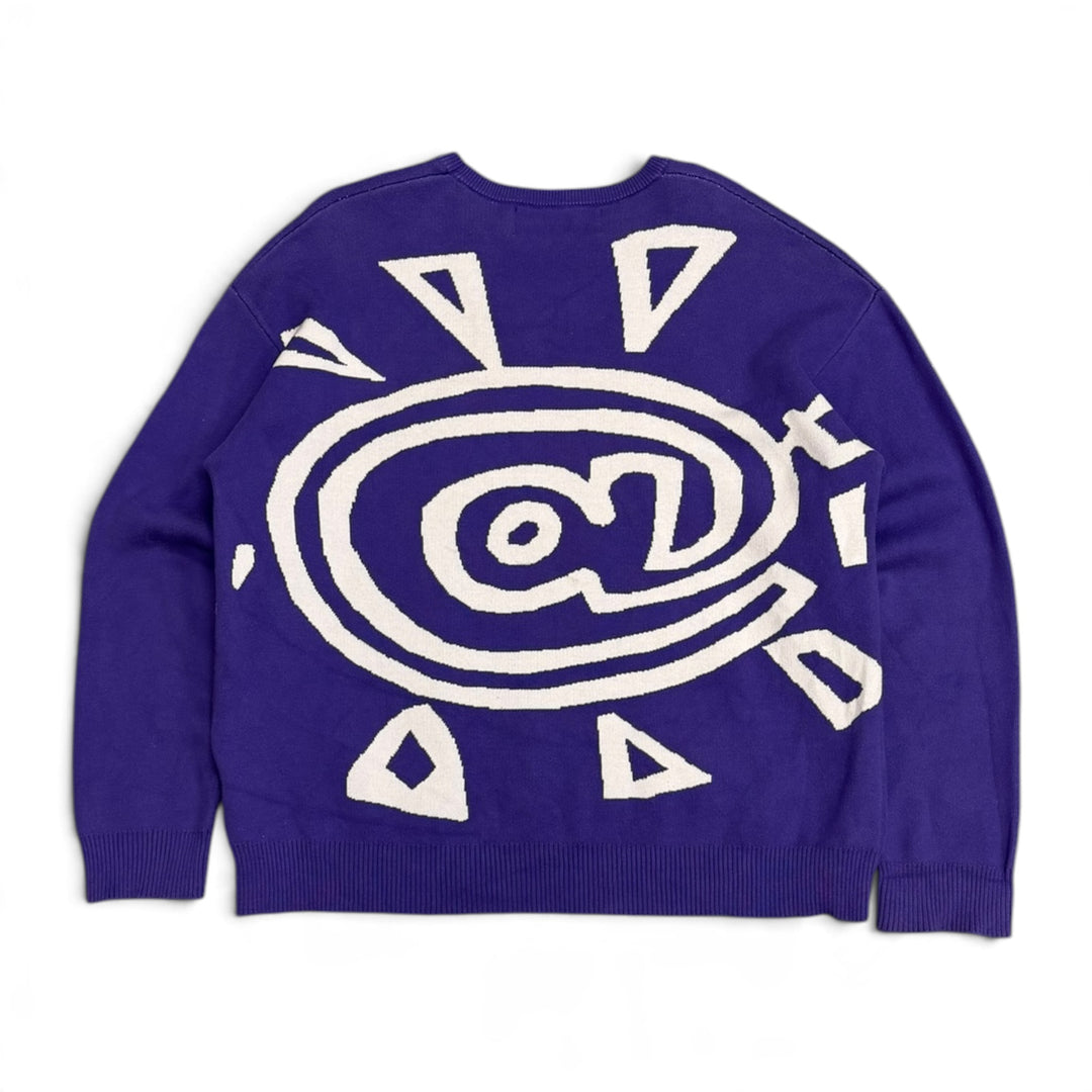 Always Do Purple & White Heavy Knitted Sweatshirt (XL)