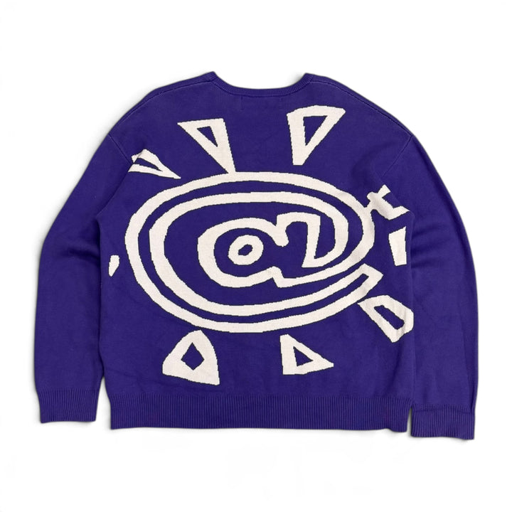 Always Do Purple & White Heavy Knitted Sweatshirt (XL)