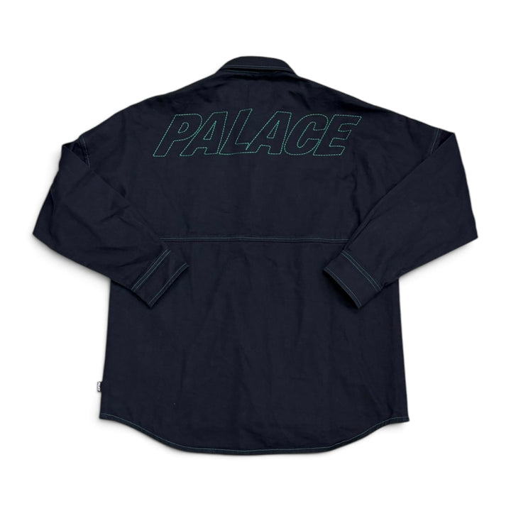 Palace Stitch Up Drop Shoulder Shirt Jacket Navy (XL)