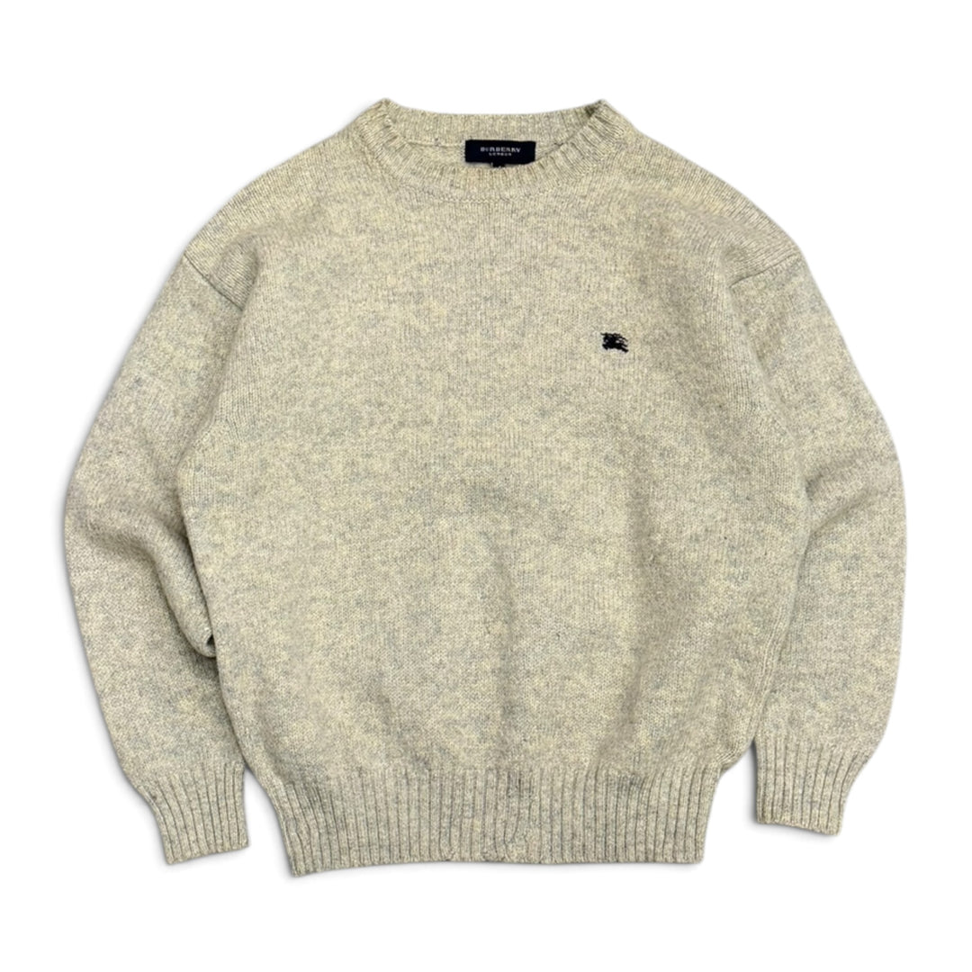 Vintage Burberry Oatmeal Knitted Jumper  (S)