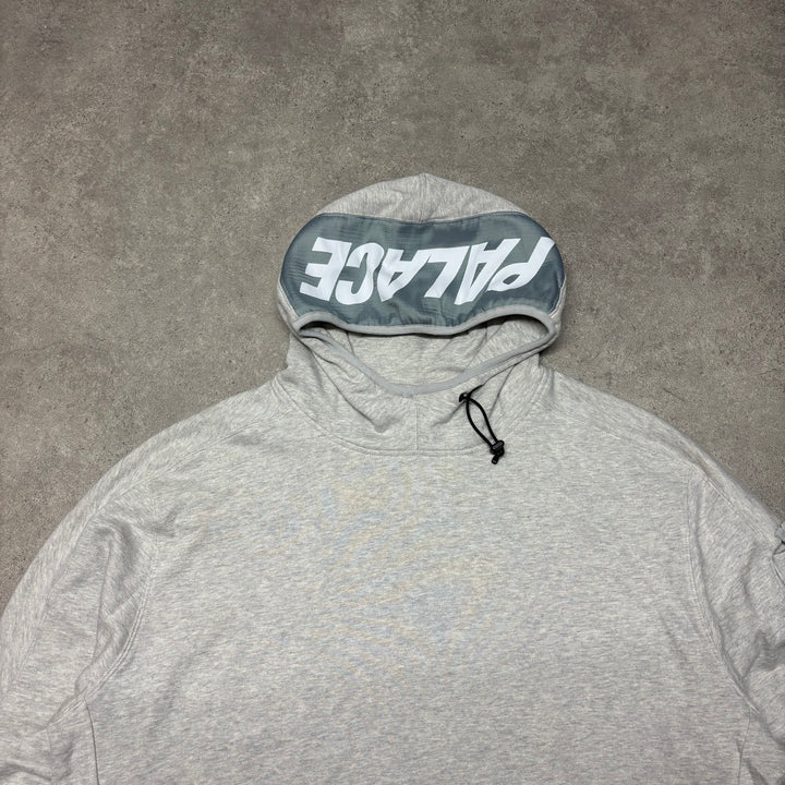 Palace Giant Woven Grey Pullover Hoodie (XL)