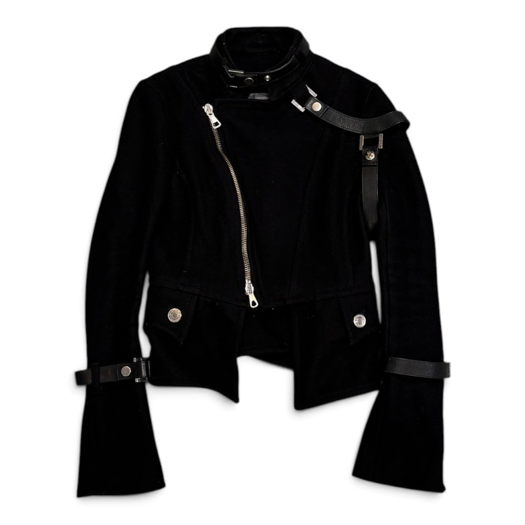 Dsquared2 Woolen Asymmetrical Bondage Jacket Black (M)