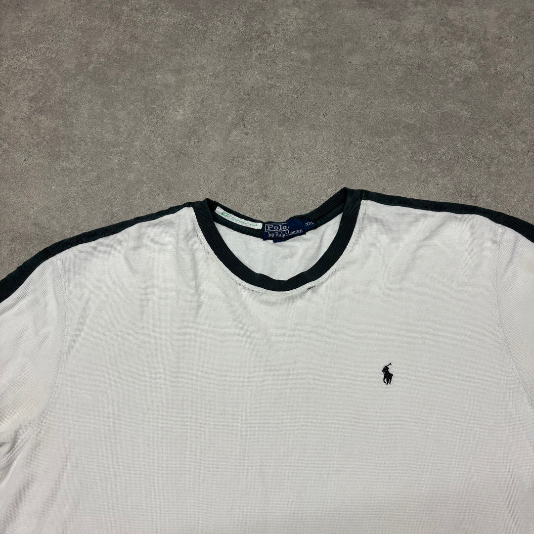 90's Polo Ralph Lauren White Crewneck T-Shirt (XXL)