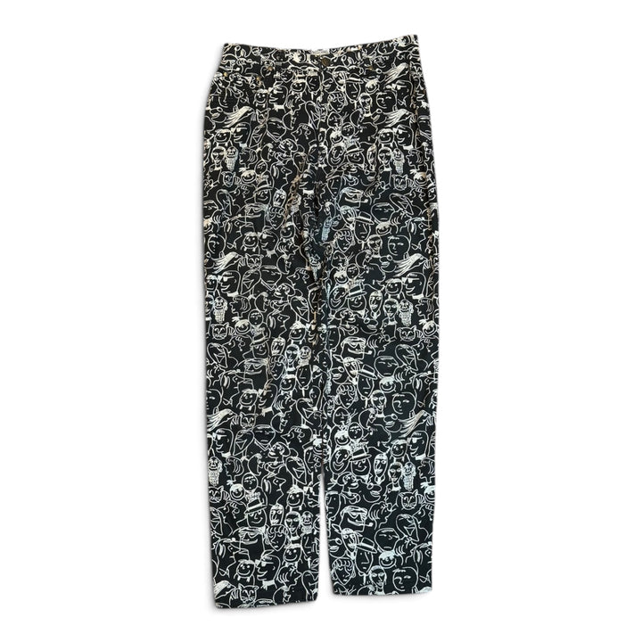 Vintage Moschino Black Patterned Trousers (32)