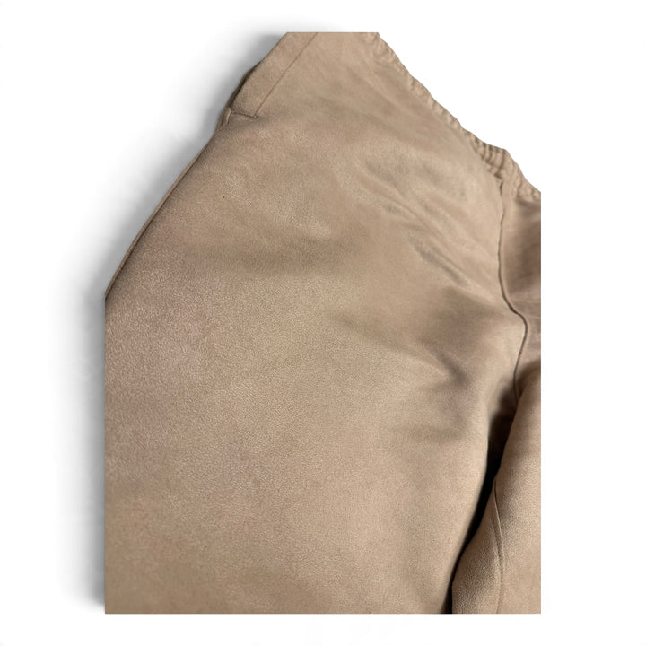 Vintage Pelle Pelle Suede Monogram Leather Jacket Set Cream (L)
