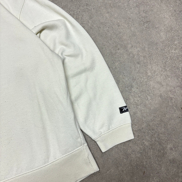 00's Vintage Reebok White Spell Out Sweatshirt (S)