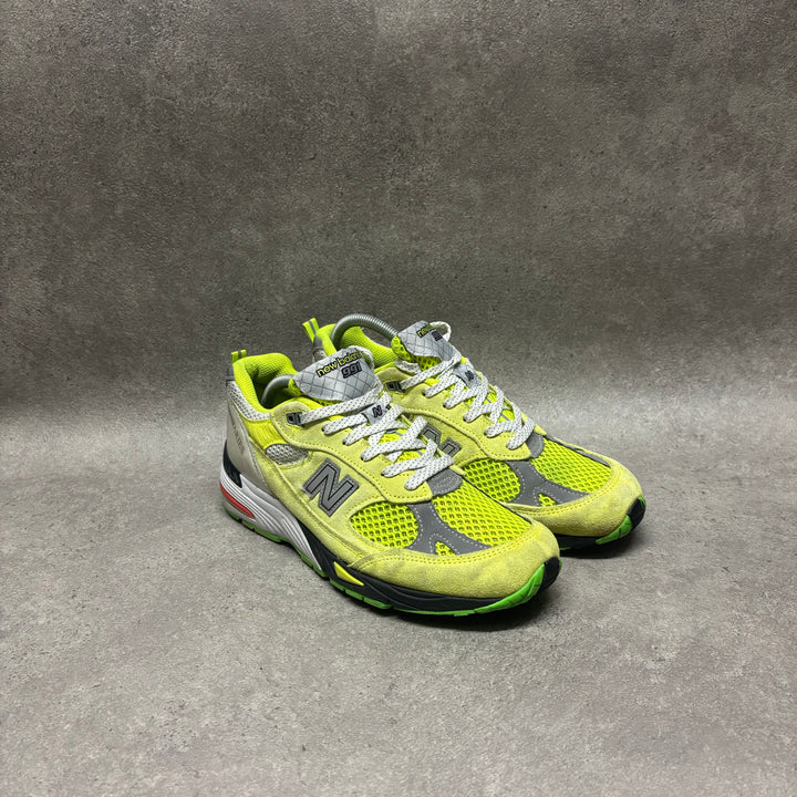 New Balance x Aries 991 Neon Yellow Made In England Trainers (UK8.5)